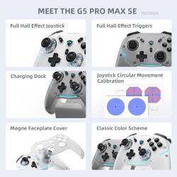 Machenike PC Gamepad - G5 PRO Max SE - Tri-mode 2.4GHz-BT-USB-C With Charging Base — Buy in Cyprus with Fast Delivery