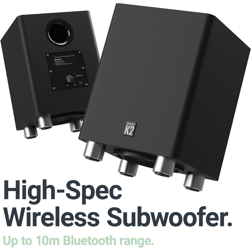 Majority Soundbar - K2 - 150W Wireless Subwoofer BT-USB-HDMI — Buy in Cyprus with Fast Delivery