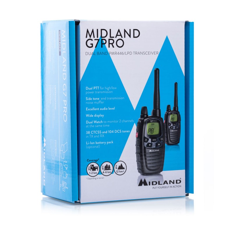 Midland PMR Radio Pair with Charging Dock - G7 Pro - PMR Radio Pair with Charging Dock — Buy in Cyprus with Fast Delivery