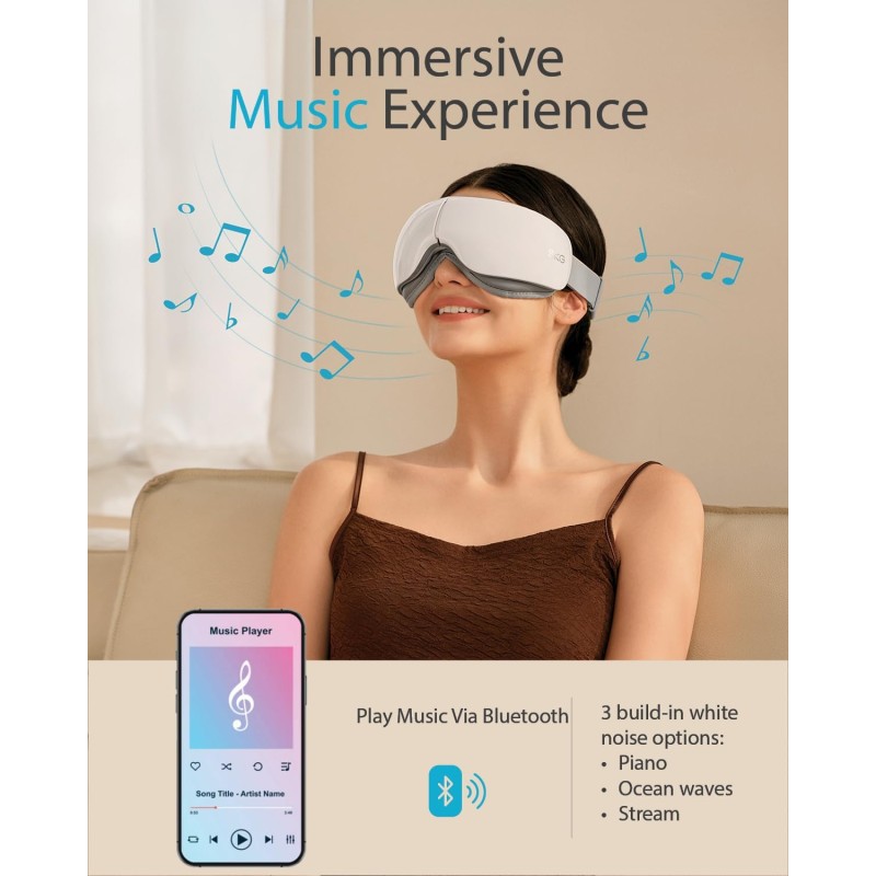 SKG Eye Massager - ES500 - Skin Friendly-Hot Compress-Music-Black — Buy in Cyprus with Fast Delivery