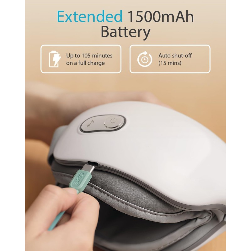 SKG Eye Massager - ES500 - Skin Friendly-Hot Compress-Music-Black — Buy in Cyprus with Fast Delivery