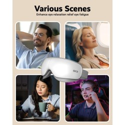 SKG Eye Massager - ES500 - Skin Friendly-Hot Compress-Music-Black — Buy in Cyprus with Fast Delivery