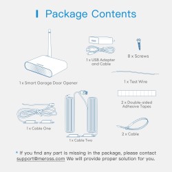 Meross Homekit Smart Wi-Fi Garage Door Opener Up To 3 Garage Doors - MSG200HK-EU - Up To 3 Garage Doors