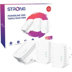 Strong Powerline Kit - AV1000 Mini - 1000Mbps UK Triple Pack — Buy in Cyprus with Fast Delivery