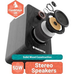 Majority Turntable - TT200 - Belt Drive & 2x External 50W Speakers (Oakcastle) — Buy in Cyprus with Fast Delivery