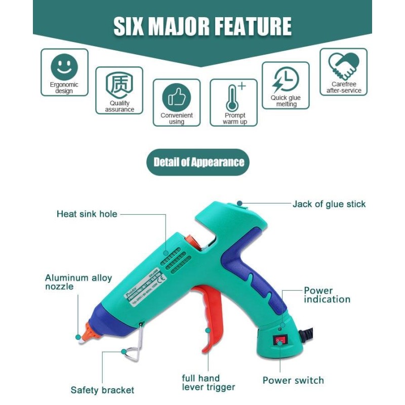 Proskit Guns Hot Glue Gun - GK-389 - 100W — Buy in Cyprus with Fast Delivery