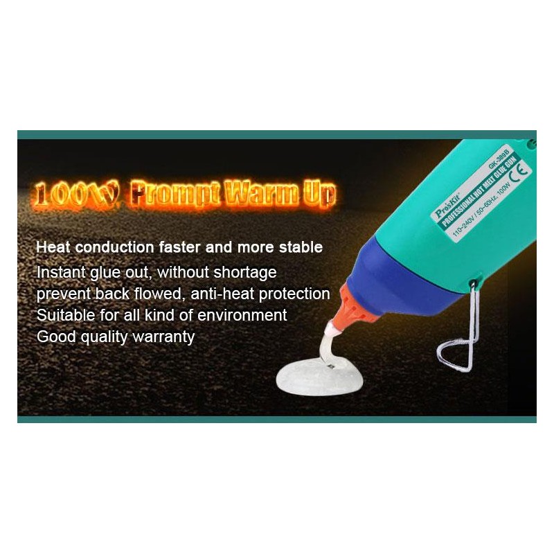 Proskit Guns Hot Glue Gun - GK-389 - 100W — Buy in Cyprus with Fast Delivery