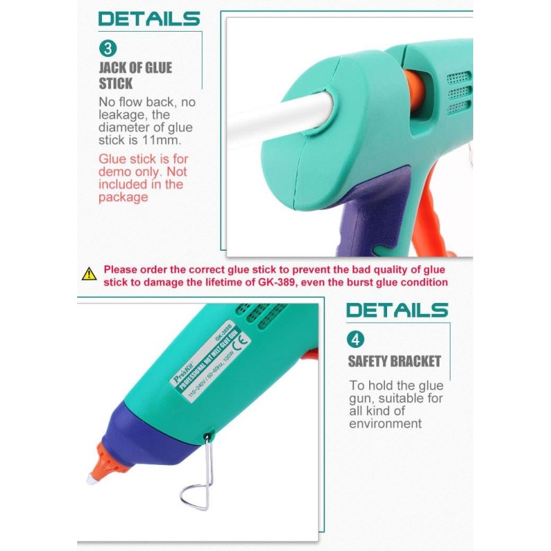 Proskit Guns Hot Glue Gun - GK-389 - 100W — Buy in Cyprus with Fast Delivery