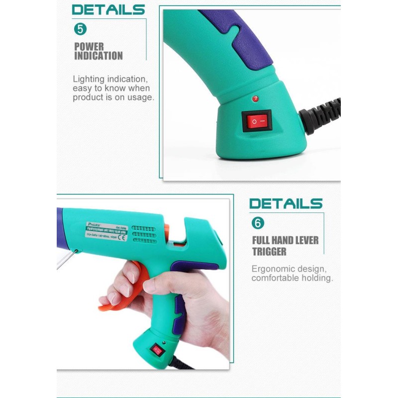 Proskit Guns Hot Glue Gun - GK-389 - 100W — Buy in Cyprus with Fast Delivery