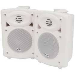 QTX Active Onwall Speakers Pair 5.25'' 2x20W White - QR5W - Active Onwall Speakers Pair 5.25'' 2x20W White