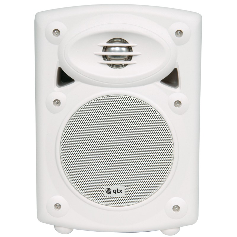 QTX Active Onwall Speakers Pair 5.25'' 2x20W White - QR5W - Active Onwall Speakers Pair 5.25'' 2x20W White