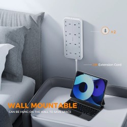 Tessan 8-Gang Extension - TS-204-C - 2 USB-A USB C 2m 13A — Buy in Cyprus with Fast Delivery