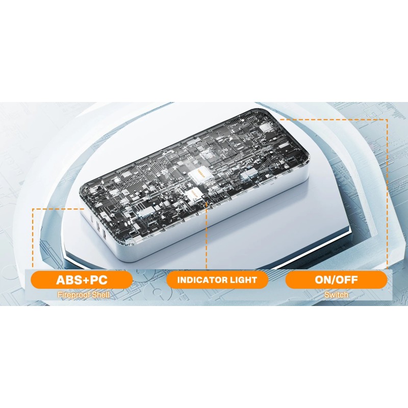 Tessan 8-Gang Extension - TS-204-C - 2 USB-A USB C 2m 13A — Buy in Cyprus with Fast Delivery