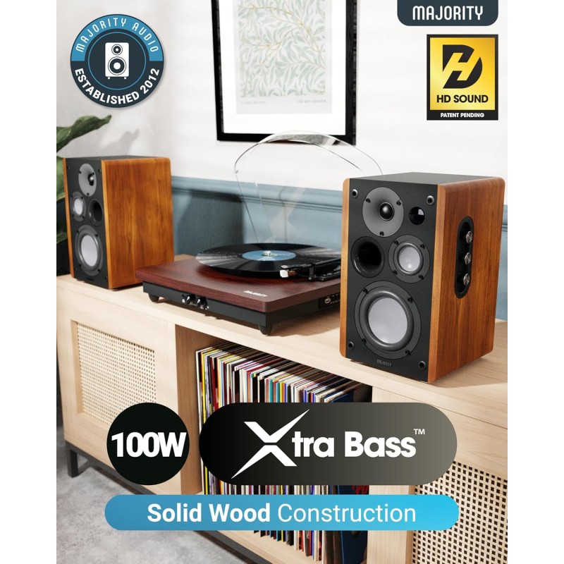 Majority 5'' 3-Way 100W Active Speakers - D100 - 100W with Bluetooth, USB & DSP — Buy in Cyprus with Fast Delivery