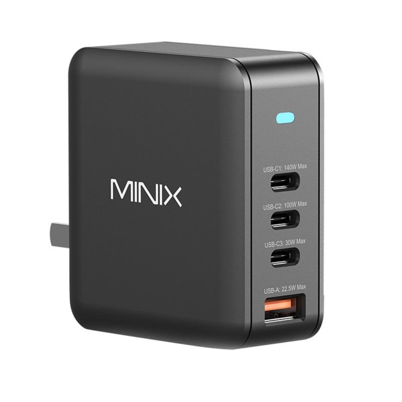 MINIX GaN Wall Charger - P165 - Travel 165W 3 xUSB-C 1xUSB-A — Buy in Cyprus with Fast Delivery