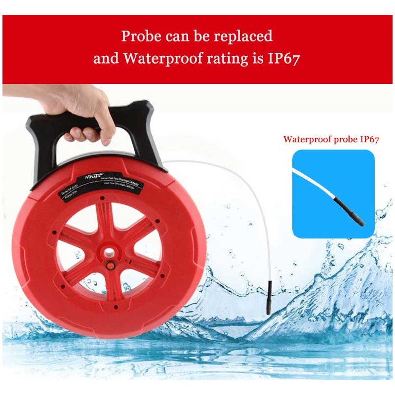 Noyafa Wall Pipe Blockage Detector - NF-5130 - IP67 Waterproof, Rechargeable, with 30m Detection Range