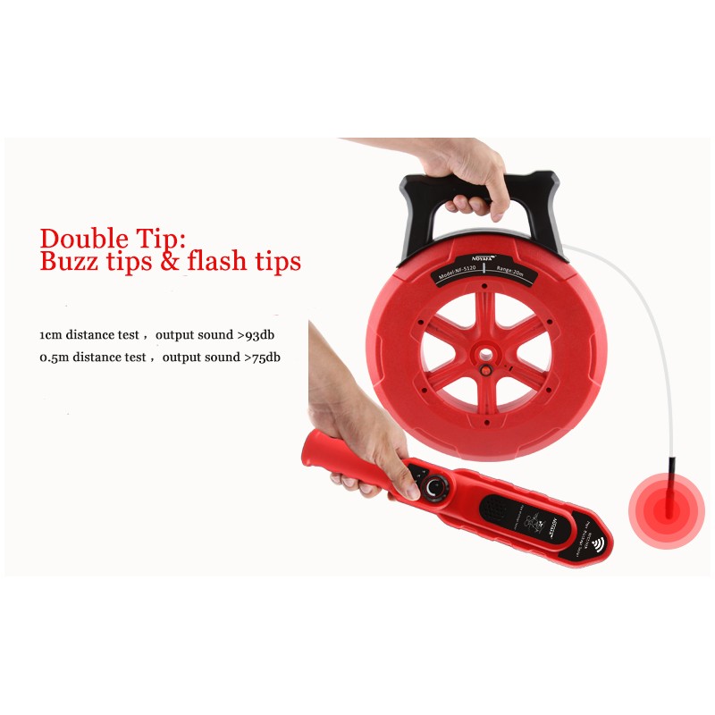 Noyafa Wall Pipe Blockage Detector - NF-5130 - IP67 Waterproof, Rechargeable, with 30m Detection Range