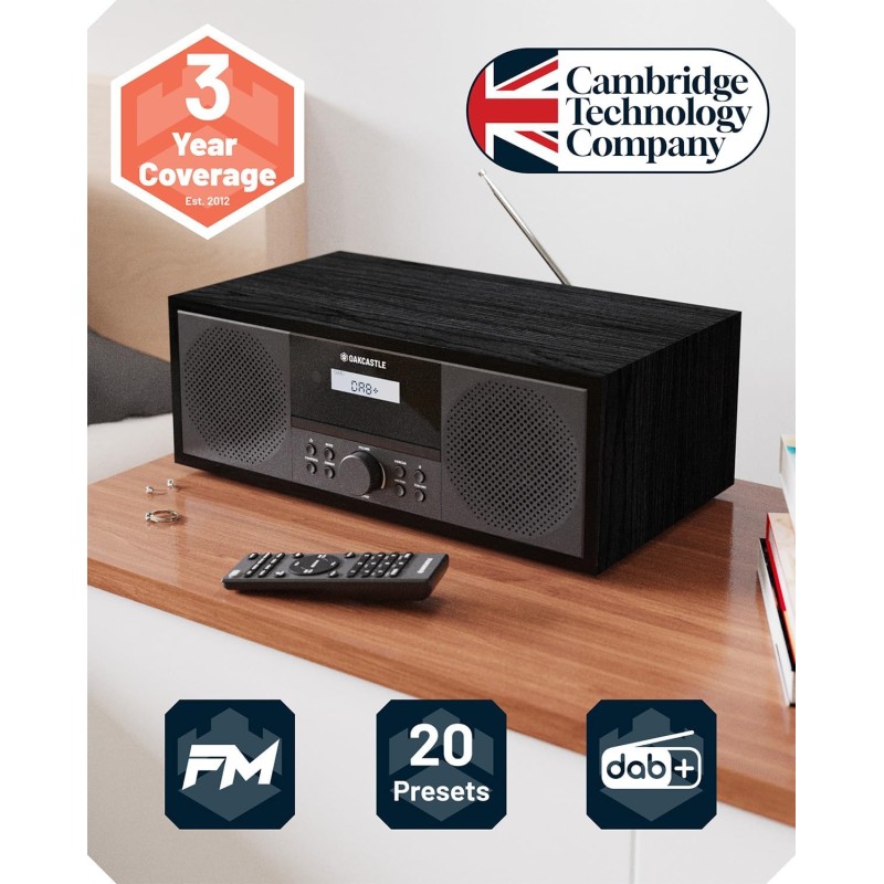 Majority Oakcastle Mini HiFi - DAB500 - BT CD USB FM — Buy in Cyprus with Fast Delivery