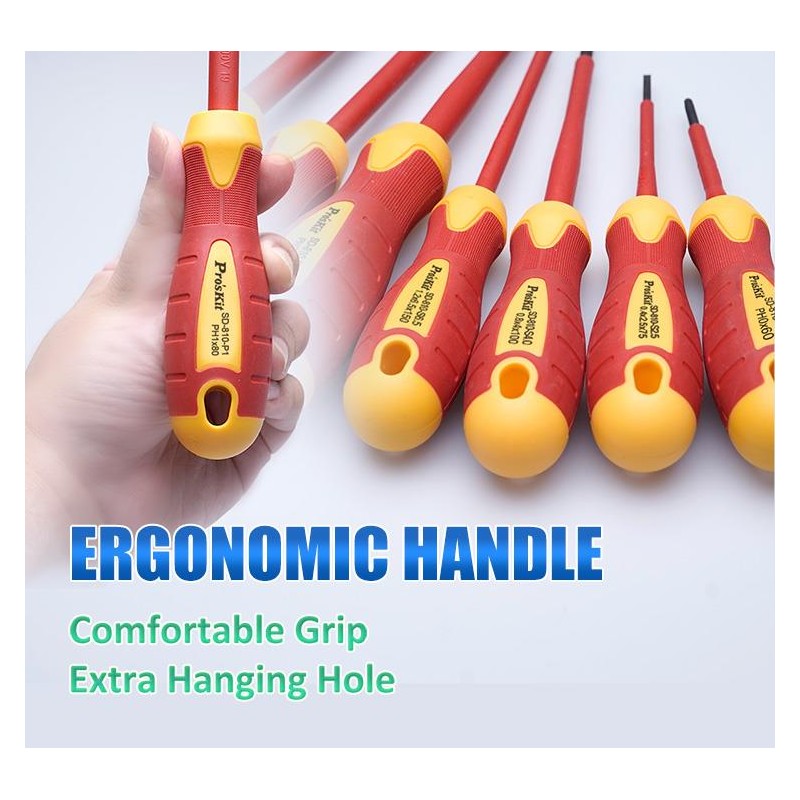 Proskit Screwdriver - SD-8012 - Insulated VDE Set of 7 pcs — Buy in Cyprus with Fast Delivery