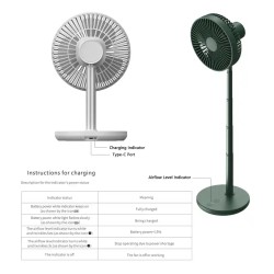 Jisulife Extendable Rotating Desktop Fan - FA13P - Green — Buy in Cyprus with Fast Delivery
