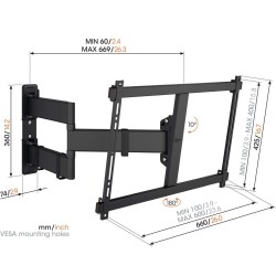 Vogels COMFORT TV Wall Mount - TVM3843-B - TV Wall Mount 60x40 Turn 2 arms 55kg Black — Buy in Cyprus with Fast Delivery