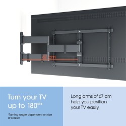 Vogels COMFORT TV Wall Mount - TVM3843-B - TV Wall Mount 60x40 Turn 2 arms 55kg Black — Buy in Cyprus with Fast Delivery