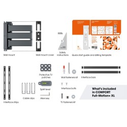 Vogels COMFORT TV Wall Mount - TVM3843-B - TV Wall Mount 60x40 Turn 2 arms 55kg Black — Buy in Cyprus with Fast Delivery