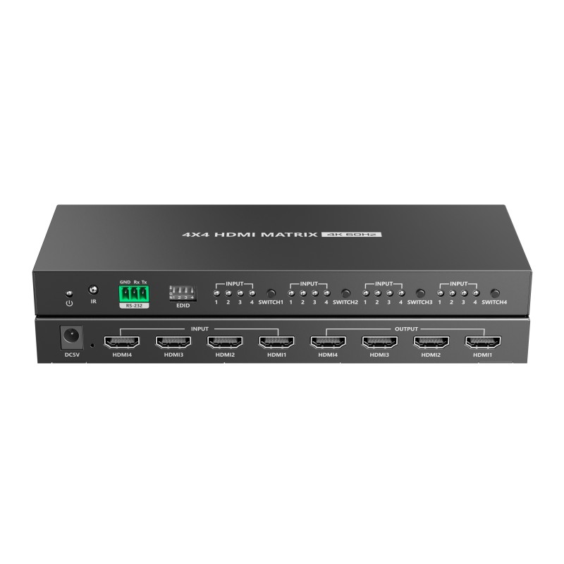 Lenkeng HDMI Matrix Switch - LKV424 - 4x4 4K60Hz — Buy in Cyprus with Fast Delivery