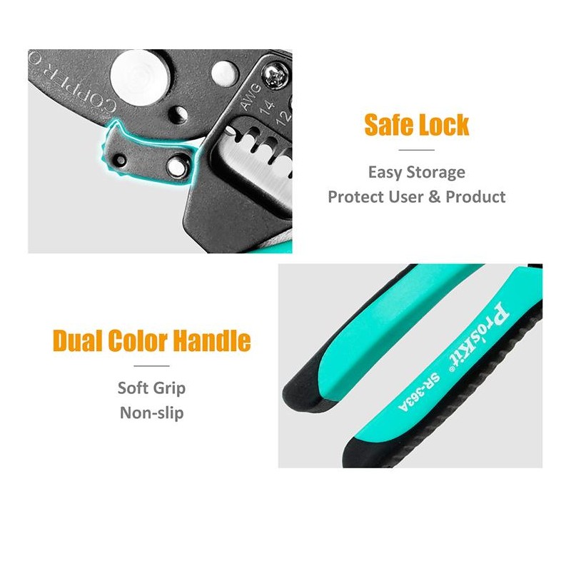 Proskit Cutter and Cable Stripper - SR-363B - 168mm — Buy in Cyprus with Fast Delivery