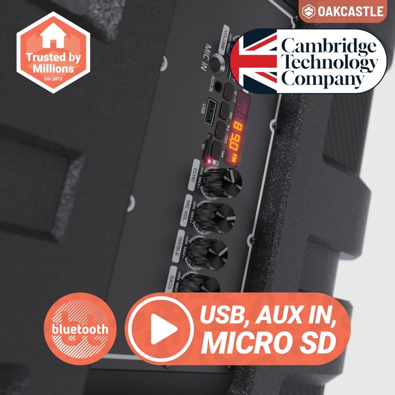 Majority Speakers Portable Karaoke - PS500 - 150W, 2xMic + Tripod — Buy in Cyprus with Fast Delivery