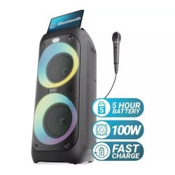 Majority Speakers Portable Karaoke - P200 - 100W Wire Mic BT USB RGB UK — Buy in Cyprus with Fast Delivery