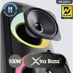 Majority Speakers Portable Karaoke - P200 - 100W Wire Mic BT USB RGB UK — Buy in Cyprus with Fast Delivery