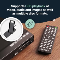 Majority DVD Player for TV HDMI and RCA Ports - Multi Region Slim with RC — Buy in Cyprus with Fast Delivery