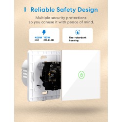 Meross HomeKit Smart Wi-Fi Wall Switch - MSS510HK-EU - 1-Gang 1-way — Buy in Cyprus with Fast Delivery