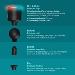 HoMedics Massage Gun Hot & Cold - PGM-43HC - NOVO Black — Buy in Cyprus with Fast Delivery