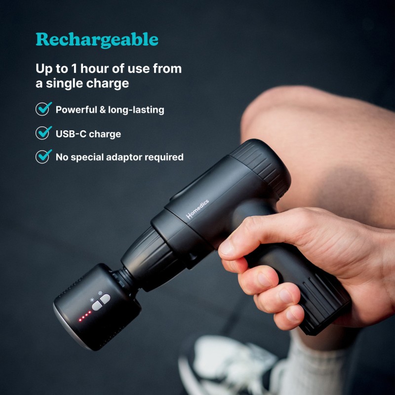 HoMedics Massage Gun Hot & Cold - PGM-43HC - NOVO Black — Buy in Cyprus with Fast Delivery