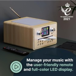 Majority Radio - HOMERTON 2 - FM Radio, CD Player, Bluetooth, Spotify, USB Oak — Buy in Cyprus with Fast Delivery