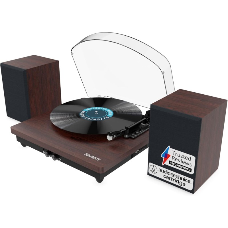 Majority Turntable - MOTO PLUS - incl 60W Speakers & Audio Technica Cartridge — Buy in Cyprus with Fast Delivery