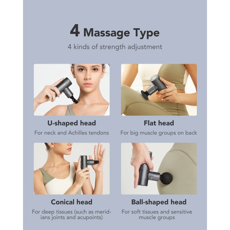 SKG Body Gun Massager Mini - F3-EN - Grey — Buy in Cyprus with Fast Delivery