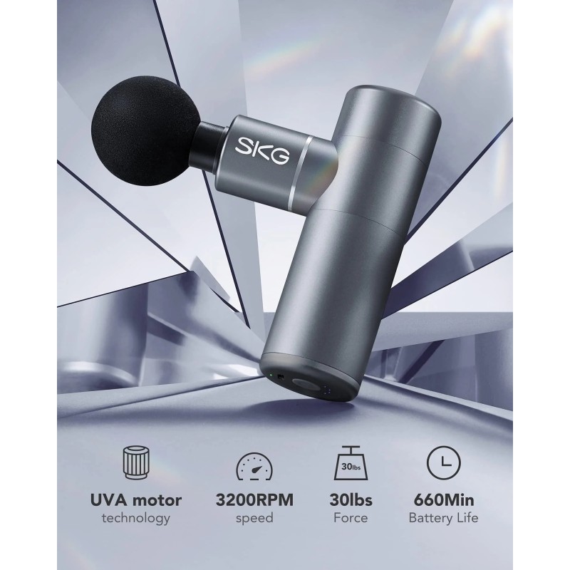 SKG Body Gun Massager Mini - F3-EN - Grey — Buy in Cyprus with Fast Delivery