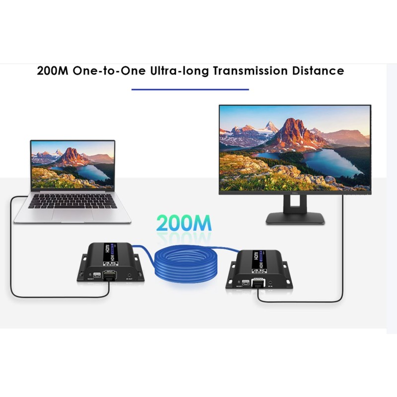 Lenkeng HDMI Extender Over IP - LKV483 - 4K60Hz 120m 1G IR — Buy in Cyprus with Fast Delivery