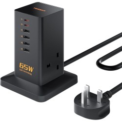 Tessan 2 Gang Extension - TS-FS02UK00 - 4 USB-A 2 USB C 2m 13A — Buy in Cyprus with Fast Delivery