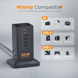 Tessan 2 Gang Extension - TS-FS02UK00 - 4 USB-A 2 USB C 2m 13A — Buy in Cyprus with Fast Delivery