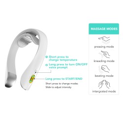 SKG Neck Massager - K5 Pro - Pulse-Heat-Remote-4xModes — Buy in Cyprus with Fast Delivery