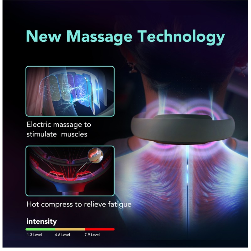 SKG Neck Massager - K5 Pro - Pulse-Heat-Remote-4xModes — Buy in Cyprus with Fast Delivery