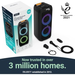 Majority Portable Karaoke Speaker - P300 - 300W Bluetooth USB FM Wired Mic — Buy in Cyprus with Fast Delivery