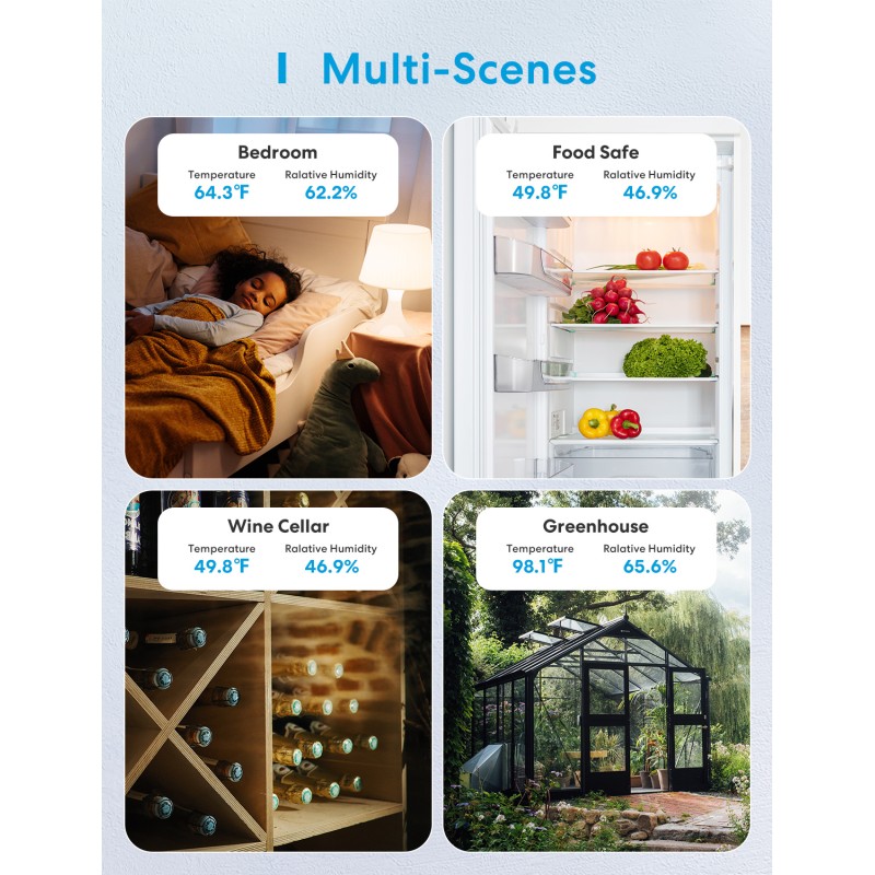 Meross Smart Temperature and Humidity Sensor - MS100FH-UK - HomeKit — Buy in Cyprus with Fast Delivery