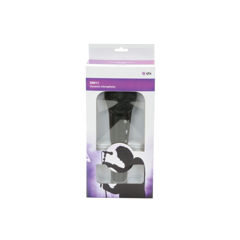 QTX HandHeld Dynamic Microphone - DM11B - Black — Buy in Cyprus with Fast Delivery