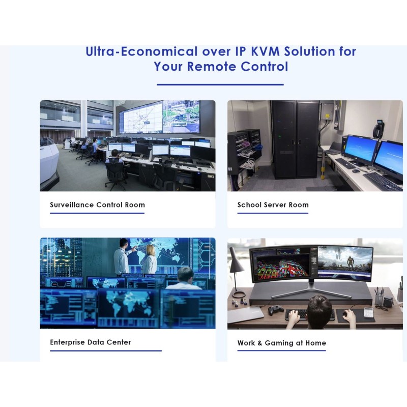 LenKeng KVM HDMI Extender over IP 1080P 120m - LKV373KVM-5.0 - HDMI Extender over IP 1080P 120m