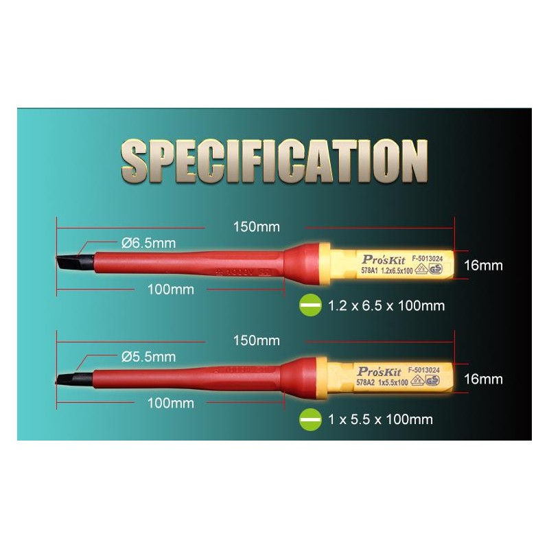 Proskit Screwdriver Insulated VDE Set of 13 pcs - SD-V861 - Proskit Screwdriver Insulated VDE Set of 13 pcs